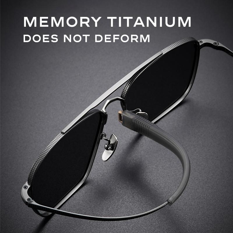 Мужские солнцезащитные очки из чистого титана Seiko Polarized Photochromic Outdoor Shades UV400 Original Brand Sun Glasses
