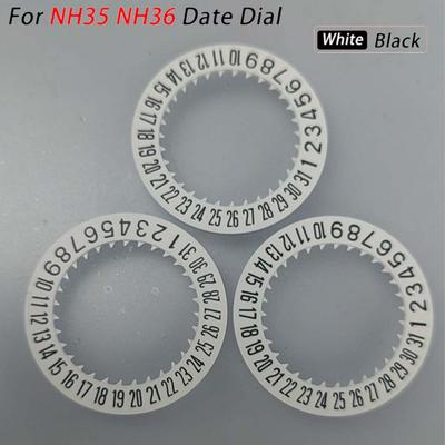 НОВЫЙ Циферблат с датой NH35 NH36 Подходит для механизма NH35 NH36 NH34 SKX007 SKX009 Белый Черный Автоматический Механический Механизм Колесо циферблата День Дата