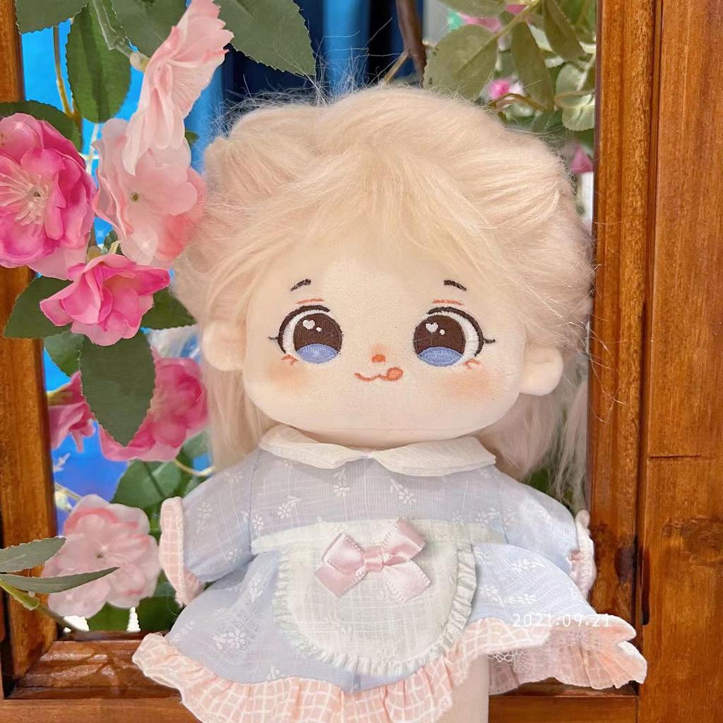 20 см Плюшевая Хлопковая Кукла Милое Платье Девочка Летний День Короткая Юбка Мягкие Куклы Кукла с Улыбкой Может Менять Одежду Аксессуар Детский Подарок