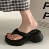 Internet Celebrity Black Non-slip Thick-soled Flip-flops Women's Summer Wear 2025 New Super Fire Versatile Beach Cool Slippers