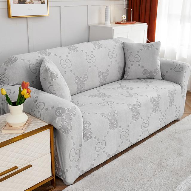 Эластичные плюшевые жаккардовые чехлы для диванов, чехлы для диванов, чехлы для дивана, защита для мебели, мягкие нескользящие эластичные чехлы