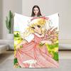 Candy Candy Cartoon Flannel Blanket Anime Fashion Throw Blanket for  Sofa Bedding Lounge 125*100cm Quilt