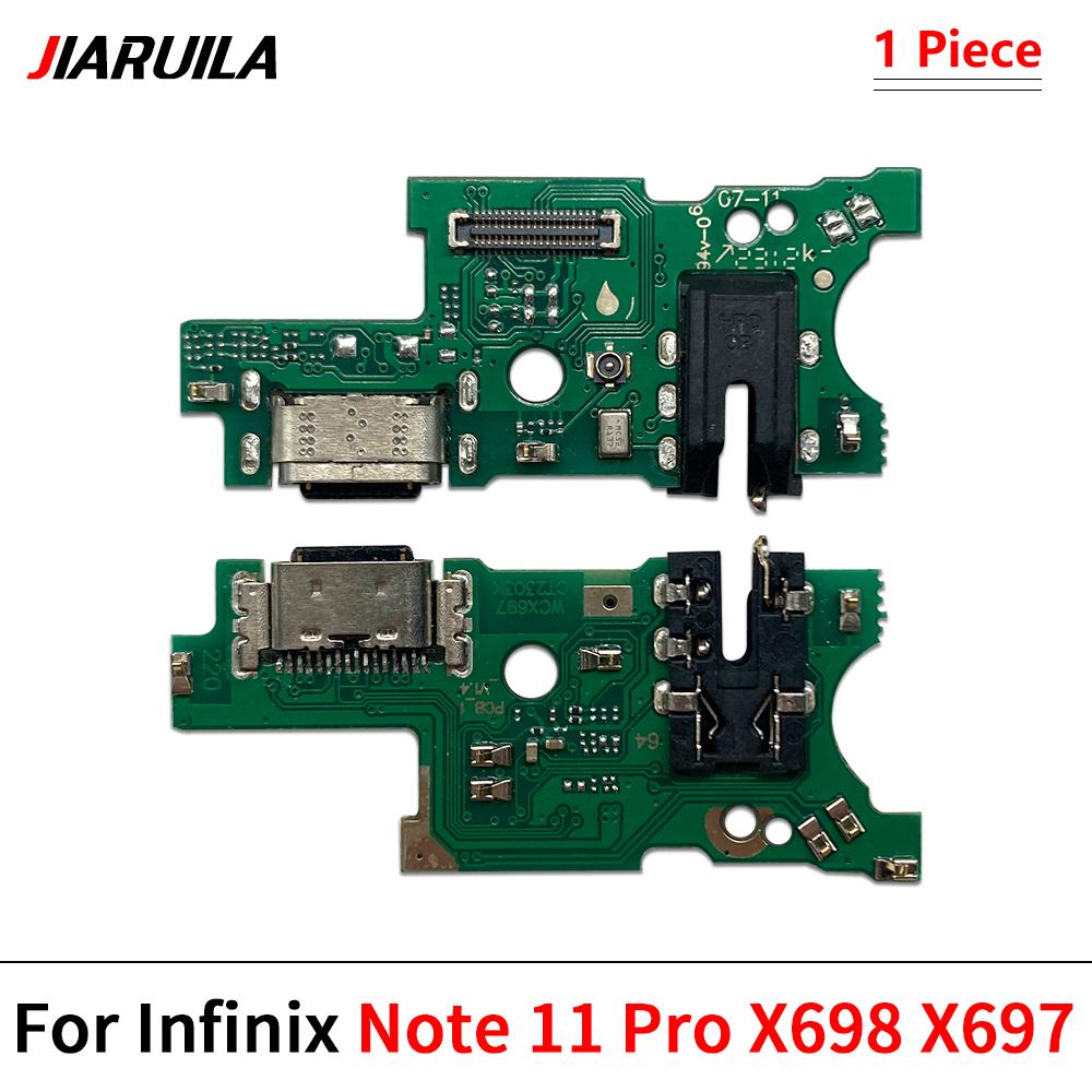 Плата USB-порта для зарядки Шлейф Разъем Запчасти Для Infinix Hot 6X 7 Pro 11 11 11S Note 11 11 11 11 Smart 6 Модуль микрофона