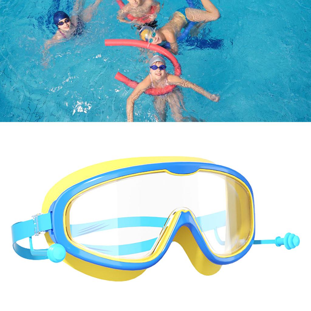 Kids Swim Goggles Large Frame Waterproof Cute Professional Swimming Glasses for Boys Girls Children