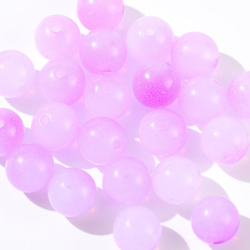 100 шт. желейных цветных круглых бусин ручной работы для изготовления браслетов и ювелирных изделий