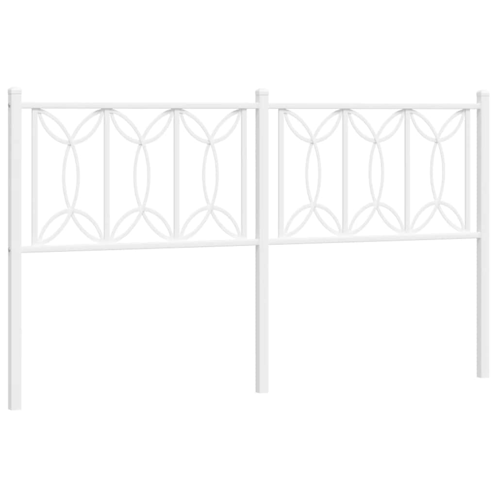 Vidaxl Metalowe Wezgłowie, Białe, 150 Cm