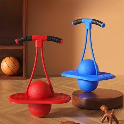 Игрушка для фитнеса на баланс, Прыгающий мяч для молодежи и взрослых, Эластичный мяч для упражнений с прочными ручками, Нескользящая основа, Тренировка баланса и Сила кора