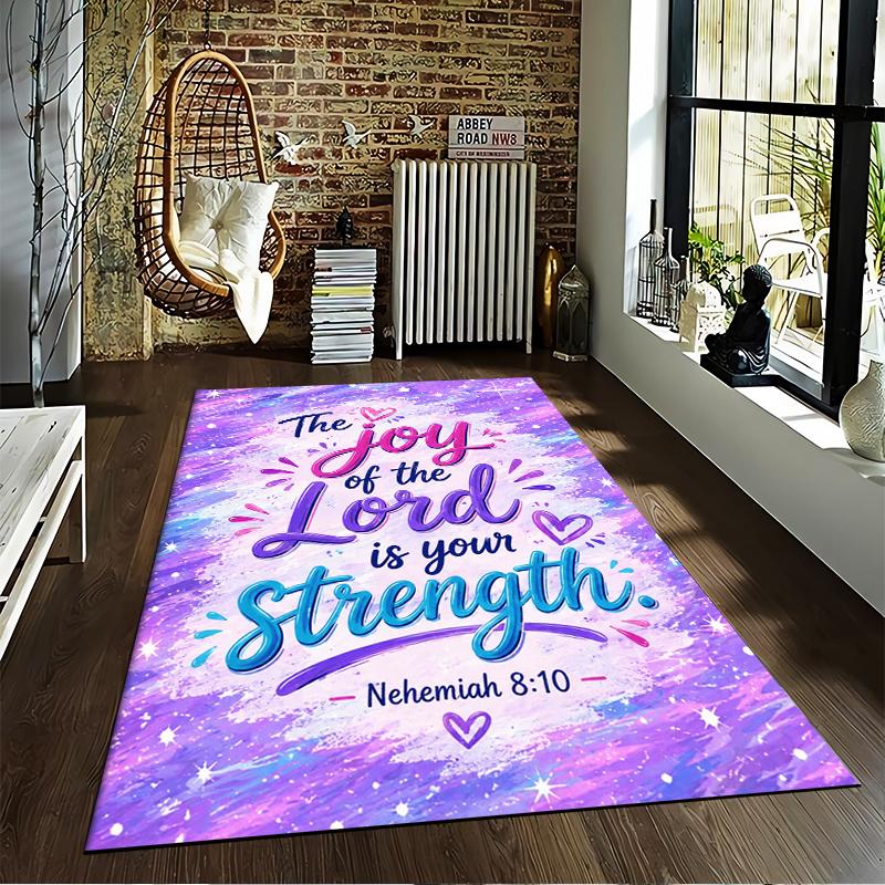 Christian Inspirational carpet Set Purple carpet set (1 duvet cover, 2 pillowcases, duvet not included)