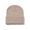 Doudou hat autumn and winter thermal hat solid color light plate double layer knitted cold hat wool fluorescent hat street