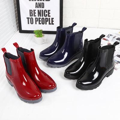 Shoelife Модные водонепроницаемые резиновые короткие женские сапоги для дождливой погоды