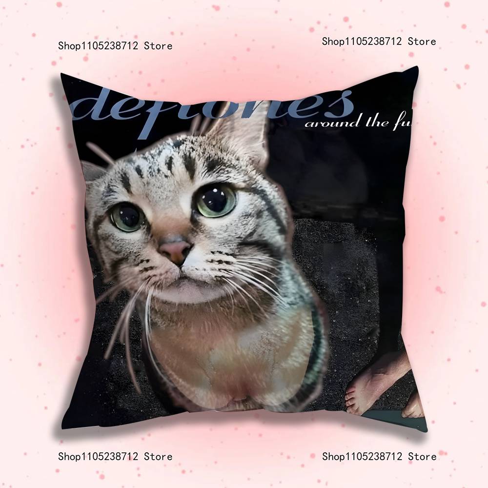 Ретро Полосы D-Deftones Наволочки Мультяшные Декоративные Для Дивана Дома Двусторонняя Печать Короткий Плюш Милая Наволочка