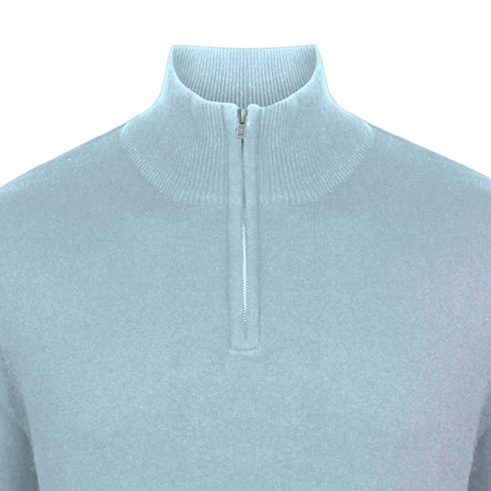 Henbury Mens 1/4 Zip Long Sleeve Jumper