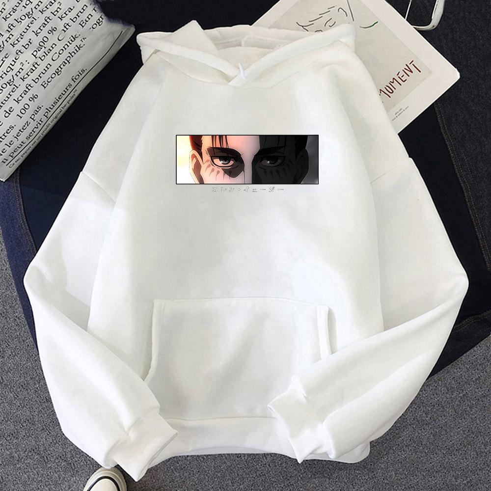 Толстовки с капюшоном в стиле аниме «Атака Титанов» Эрен Харадзюку, мужские и женские толстовки с забавным графическим уличным принтом, повседневные топы с длинными рукавами и принтом, толстовки