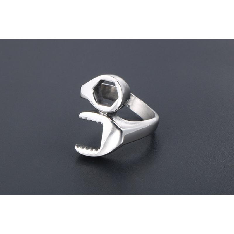 Персонализированное комбинированное кольцо с винтом в стиле панк. Модное мужское кольцо из титановой стали в стиле рок.