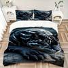3pcs Black Panther Print Duvet Cover Set -Includes 1 Duvet Cover and 2 Pillowcases, No Quilt Core, All-Season Home Decor  yy251111151