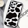 White Black Cow Symbol Print Pattern Silicone Phone Case For iPhone 12 11 13Pro 6 6s 7 8 Plus 5 5S SE 2020 X XR XS Max TPU Cover