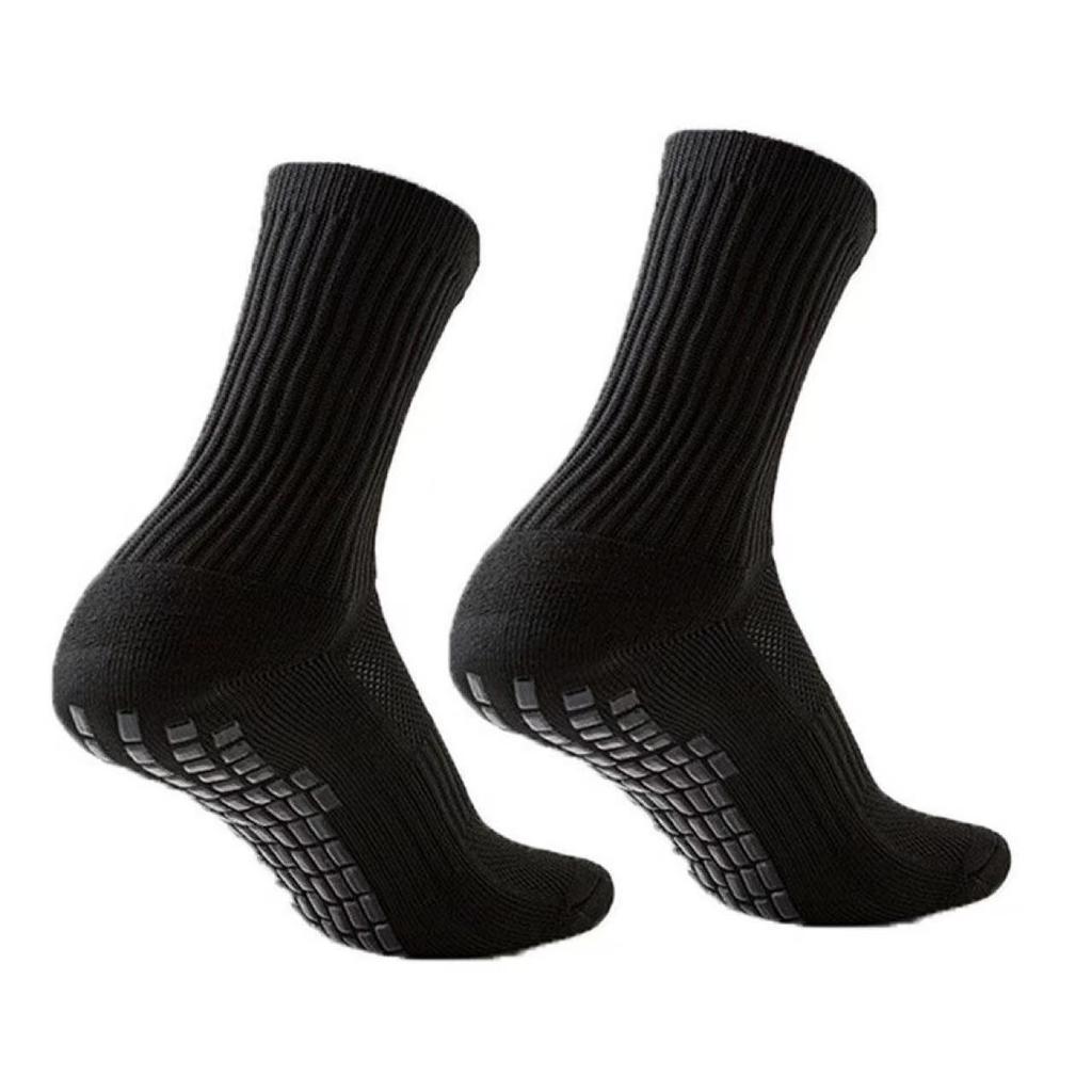 Solid Color Non-Slip Football Socks - Unisex, Shock-Absorbing, Mid-Calf, Breathable, Wear-Resistant Sports Socks with Towel Bottom Grip.