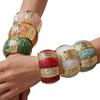 Bohemian Acrylic Bangle Smudging Retro Hand Ring Creative Irregular Wide Bracelet  Decoration