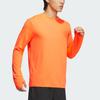 Adidas FW24 ESS RN T LS WR Running Pullover Crew Neck Sports Long Sleeve T-Shirt Unisex Tops Alert-Red-Fluorescent Deep-Silver-Gray JV6928