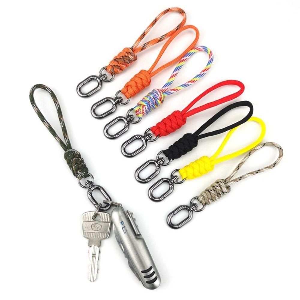 8 Styles Paracord Keychain Lanyard High Strength Parachute Cord Keychain Outdoor Tool