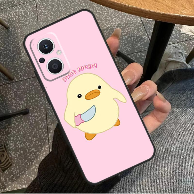 Мультяшный Утенок Нож Для OPPO Reno 11F 12F 13F 14F 8T 10 11 12 13 14 Pro 8 7 Lite OPPO Find X8 X6 X5 X9 Pro Чехол