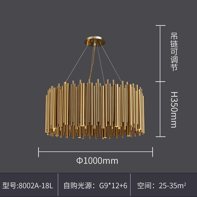 Люстра для гостиной Вилла дуплекс современная простая из нержавеющей стали креативная люстра внутреннее освещение светодиодные светильники золото