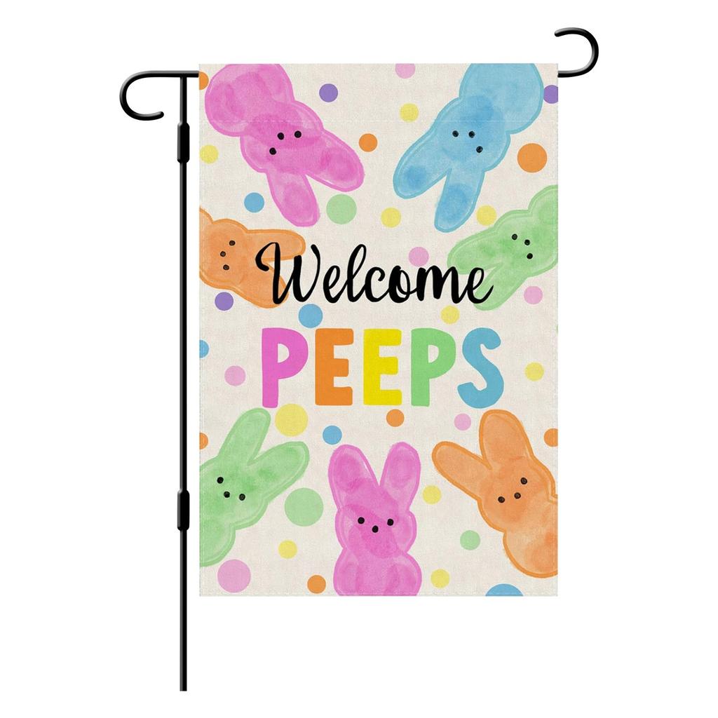 Лавандовые садовые флаги 12x18 дюймов двухсторонние наружные, весенние цветы приветственный знак праздничные украшения для двора на открытом воздухе