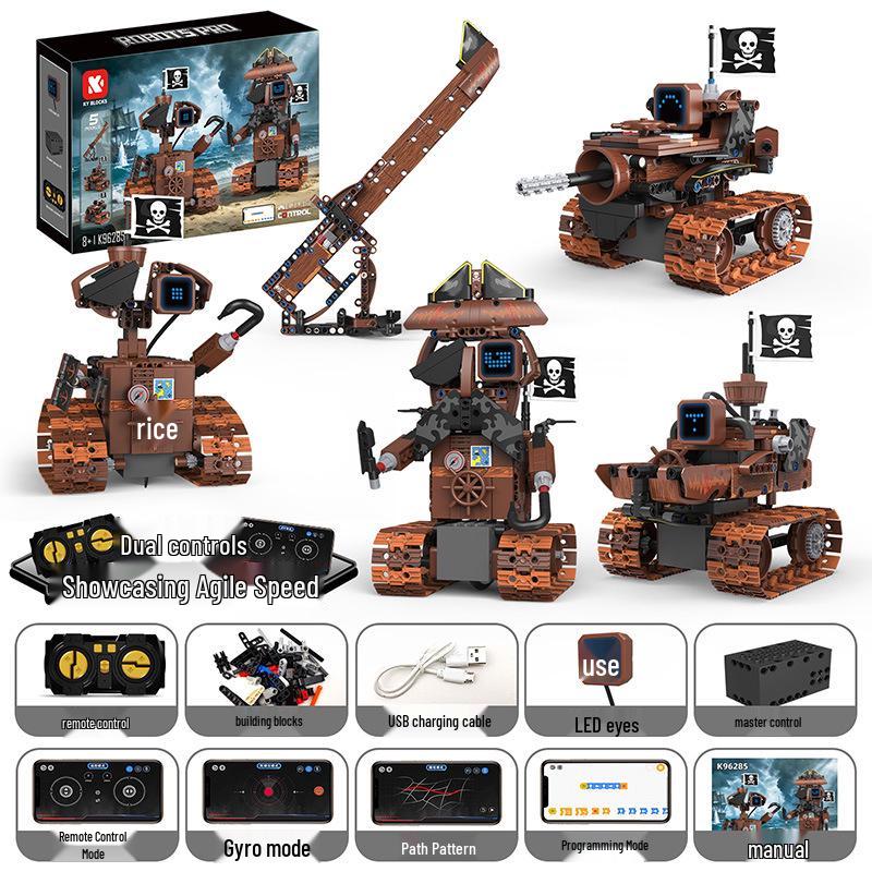Программируемый робот Wall-E «Пять в одном»: Сборные строительные блоки, Электрическое научное образование, Пульт дистанционного управления, Совместимы с Lego