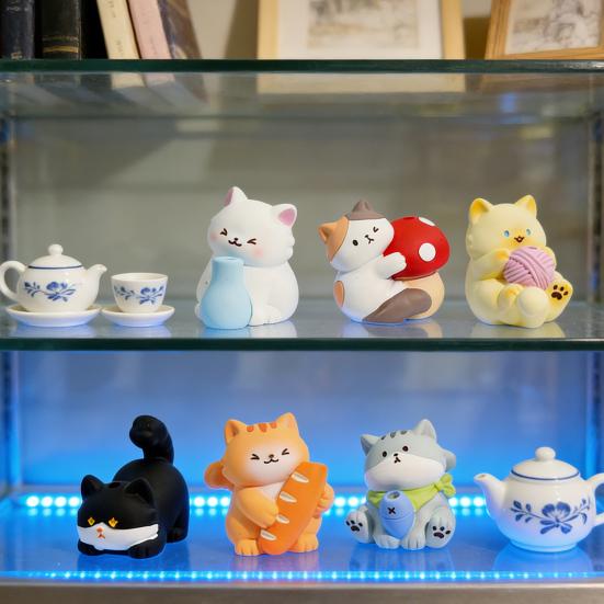 Милый коллекционер кошачьих усов 3D мультяшная кошачья скульптура держатель для усов питомца смоляная ваза для кошачьих усов мини сувенир для вибрисс питомца подарок сочувствия для любителей кошек