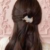 Korean Style Acetate Small Dog Barrette: Elegant Women's Hair Clip for Updos, 2025