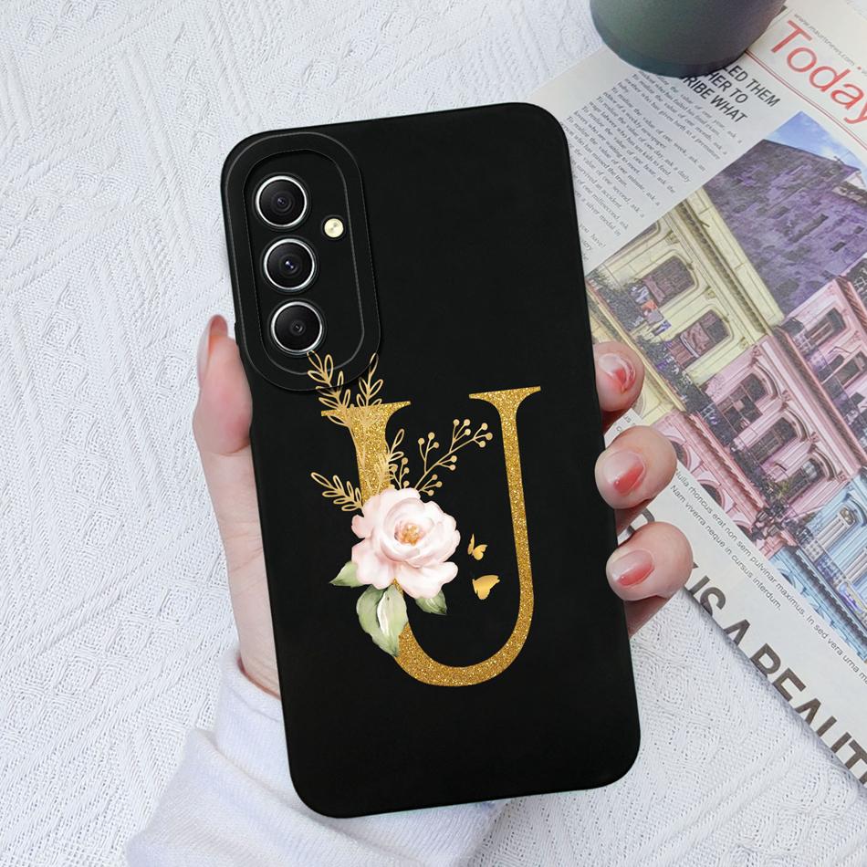 Чехол для телефона Samsung Galaxy A34 A33 A32 Элегантный Розовый Буква Мягкий Жидкий Силикон Квадратная Задняя Крышка Для Samsung A 34 33 32 Оболочка