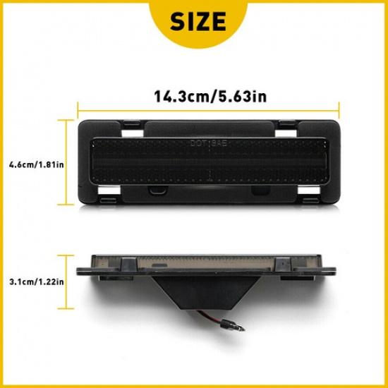 2X Smoked LED Bumper Side Light Marker Fit 1982-92 Chevy Camaro Pontiac Firebird