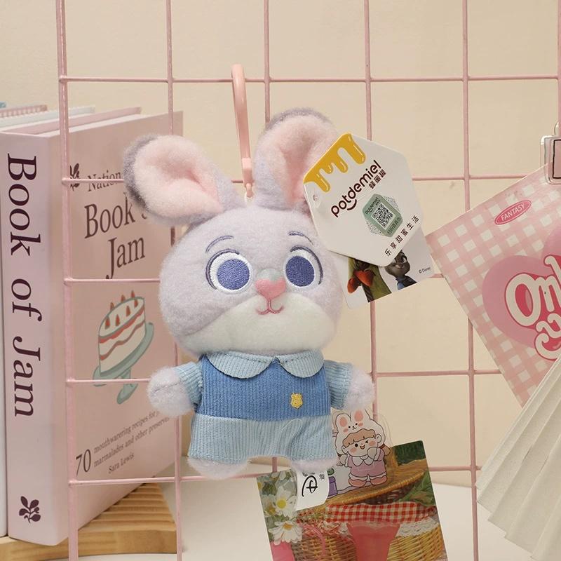 12cm Classic Anime Genuine Zootopia Plush Keychains Small Pendant Bag Hangings Christmas Birthday Gifts For Kids