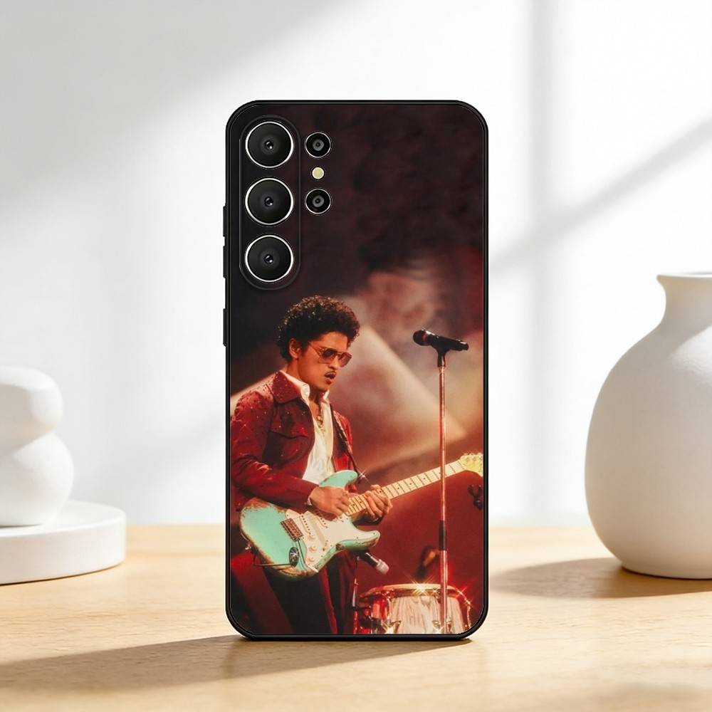Чехол для телефона с певцом Бруно Марсом для Samsung S26, S25, S24, S21, S22, S23, S30, Ultra, S20, FE, Lite, 10, 9, Черный чехол