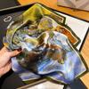 Hangzhou Silk New Silk Small Square Scarf Scarf Decorative Scarf Lady's Temperament Neck Protection Mulberry Silk Printed Silk Scarf
