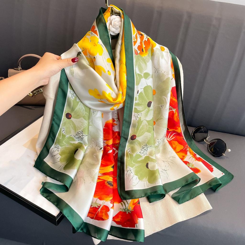 Women's Spring and Summer Thin Section Temperament Sunscreen Silk Scarf