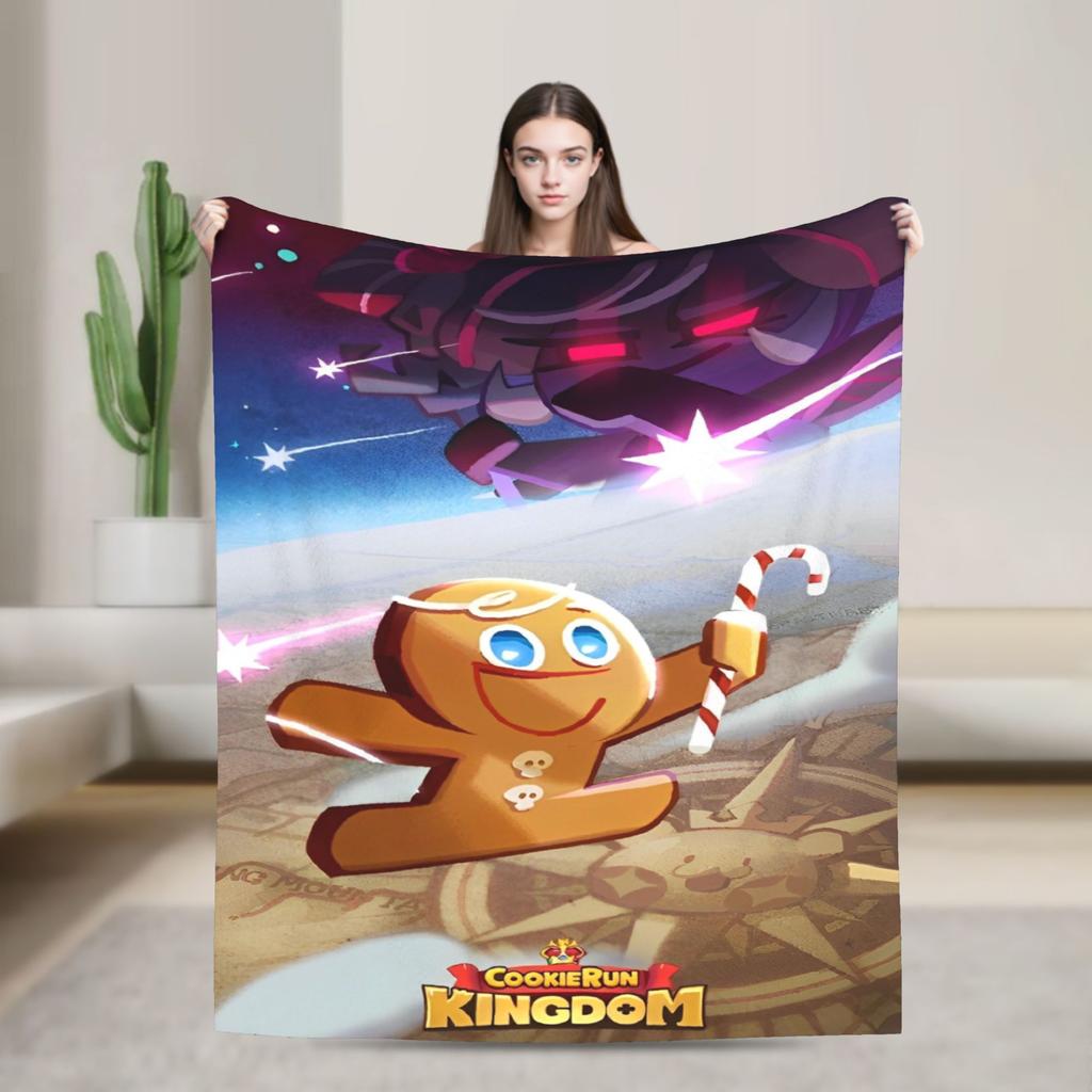 Вязаный плед Чистая Ваниль Фланелевый Cookie Run Kingdom Теплые пледы для кровати Спальня Квилт