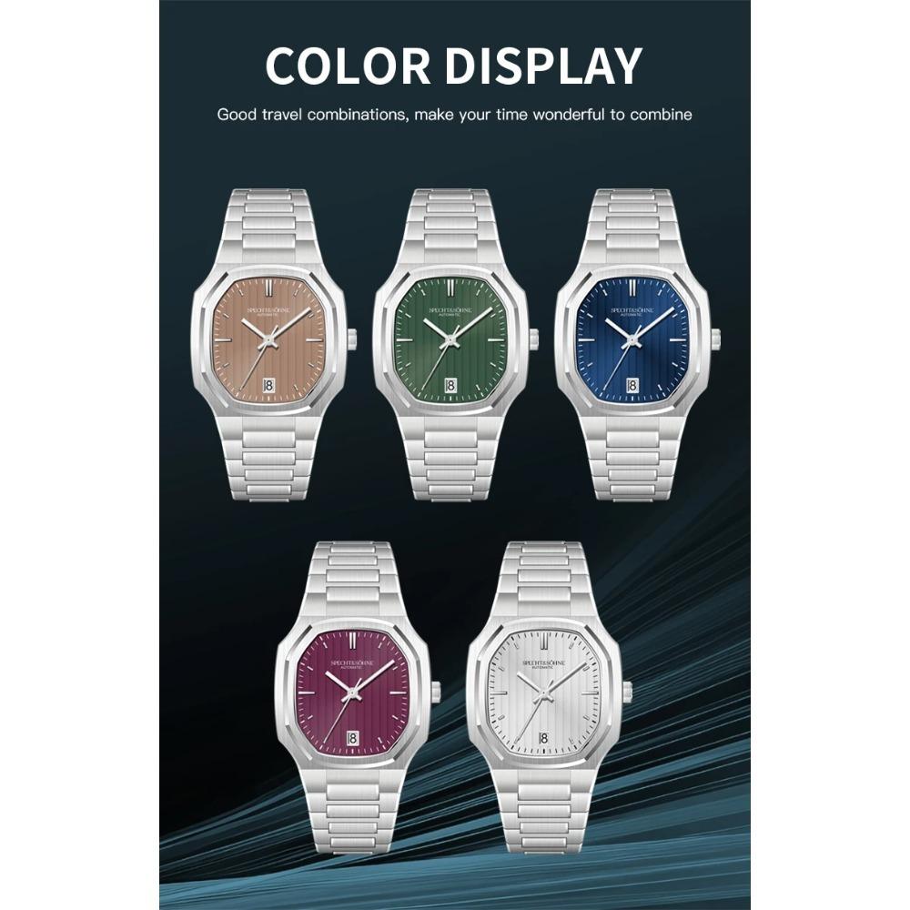 Новинки Часы Specht&Sohne 37MM Автоматические Часы Для Мужчин Япония 8215 Механизм Сапфировое Стекло Нержавеющая Сталь 50M Водонепроницаемые