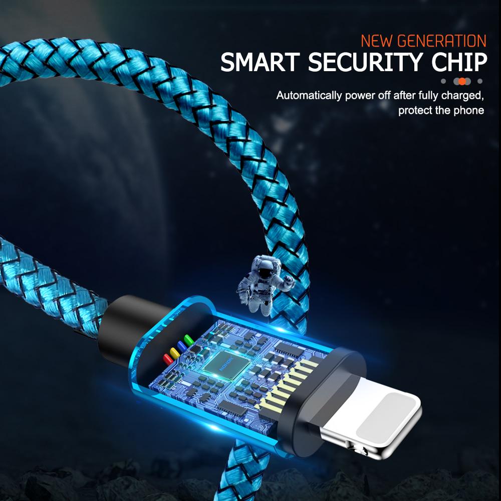 1 м 2 м 3 м USB-кабель для зарядного устройства, кабель для передачи данных для Apple iPhone 7 8 Plus 6 5 S 6S 10 11 Pro X XR XS Max iPad, быстрая зарядка, длинный телефонный провод