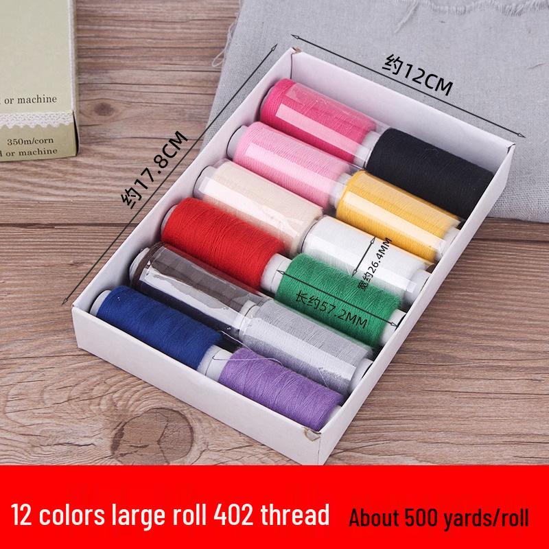 39-Color Needle & Thread Set: Includes Boxed Colored, Black & White Threads and Needles for Mending & Hand Sewing