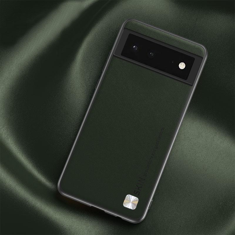 Чехол для Google Pixel 6 Pro Роскошный Мягкий Веганская кожа Текстурированный Тонкий Защитный Задняя крышка Чехол для Google Pixel6 6Pro корпус телефона