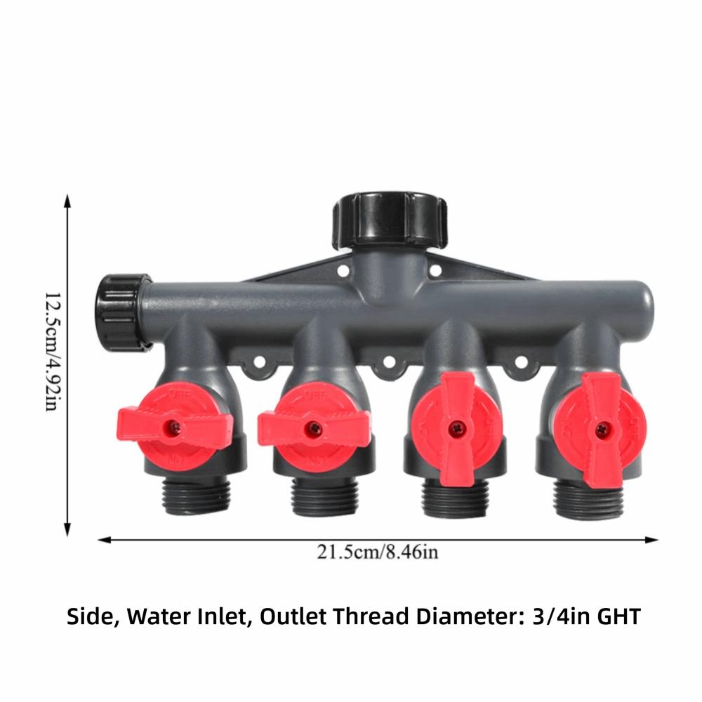 4 Way 4 Way Hose Splitter Plastic Garden Hose Splitter Durable Water Tap Splitter Home Garden