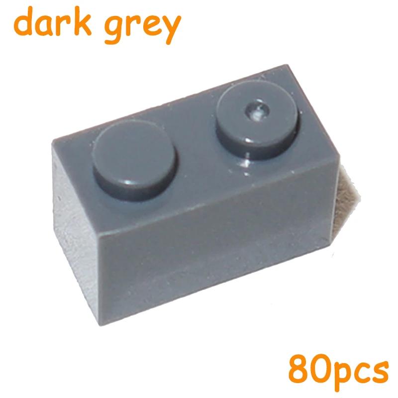 80 ШТ 3004 3065 Кирпичики 1x2 Точки Толстые Детали для Сборки MOC 1*2 Строительные Блоки DIY Образовательная Креативная Игрушка для Детей