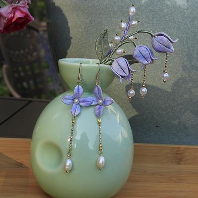 Антикварная заколка для волос с ландышами, обернутая, Готовый ханьфу, Ретро аксессуары для волос, Заколка, Классический набор серег, Аксессуары для серег