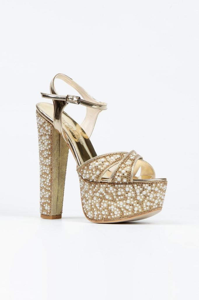 Женские модные платиновые зеркальные туфли с жемчугом и крестом, классические вечерние модельные туфли на платформе и каблуке для вечеринки