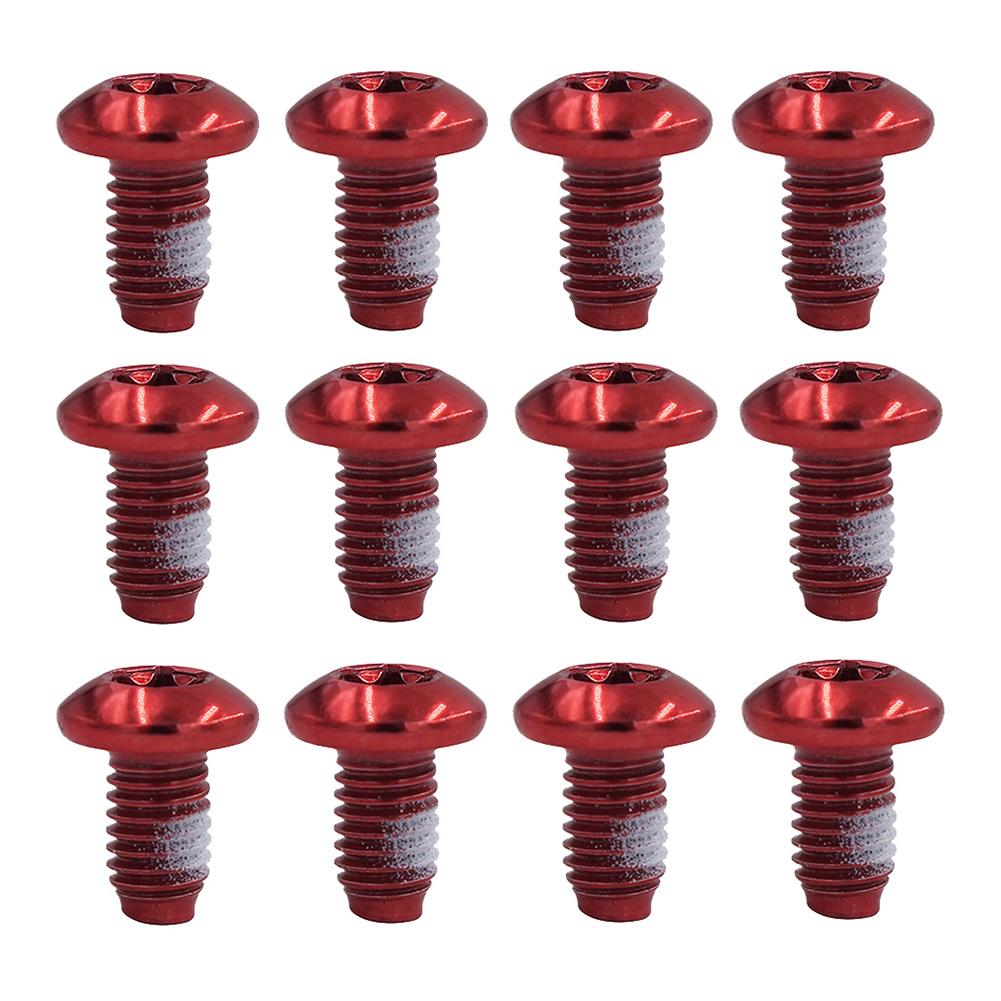 12pcs Bicycle Disk Brake Rotor Bolts Lightweight Steel Repair Accessories Mountain Bike Color Non-slip Disc Screw