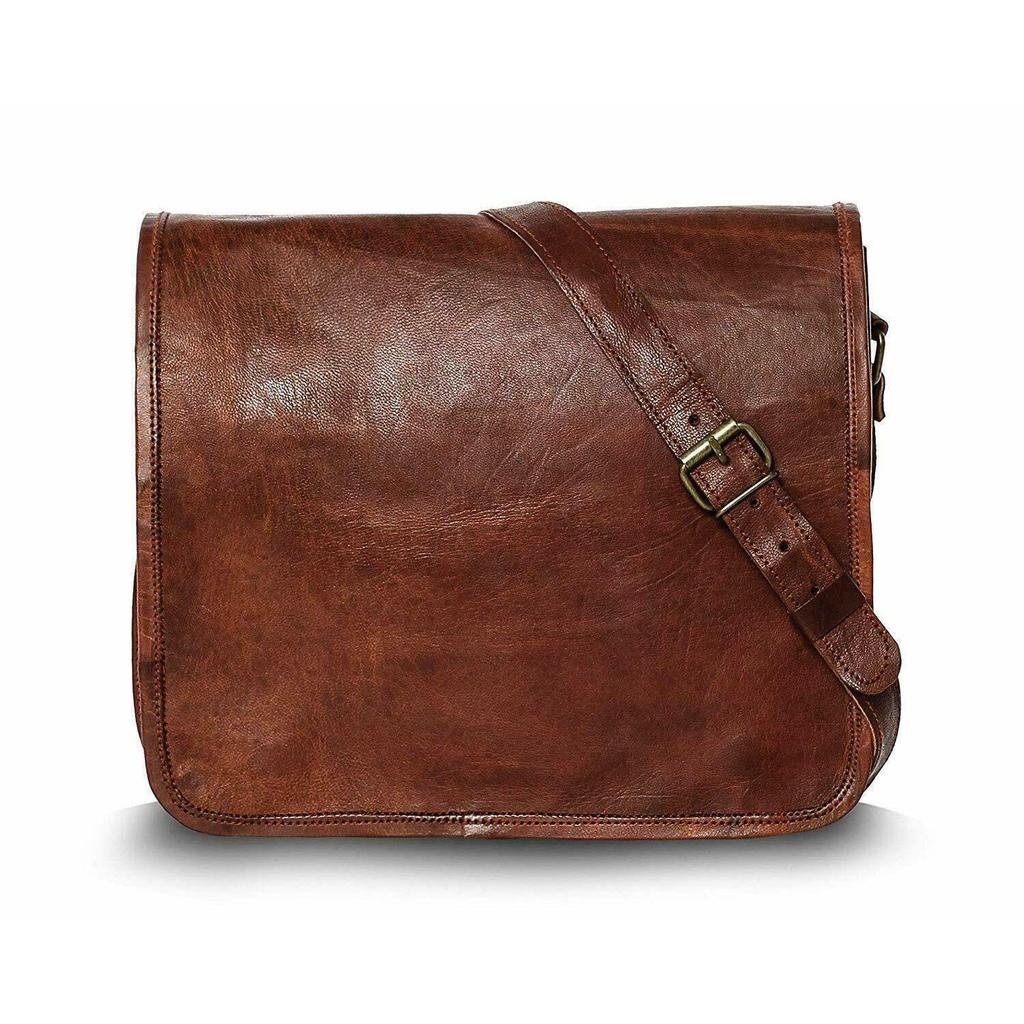 Портфель для ноутбука Настоящая сумка-портфель Широкая козья кожа Натуральная винтажная сумка-мессенджер