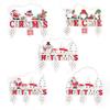 Gnome Santa Claus Wooden Hanging Ornaments 2024 Merry Christmas Decorations for Home Door Xmas Tree Pendants Navidad New Year