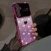 Мягкий силиконовый чехол для телефона с блестящим градиентом и сердечком для Samsung Galaxy S24 S23 Ultra Plus A15 A25 A54 A14 A24 A23 A53 A13 A52 5G 4G, прозрачный чехол из ТПУ