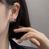 S925 Silver Retro Hong Kong Style Korean Love Earrings for Women - Elegant and Chic Design